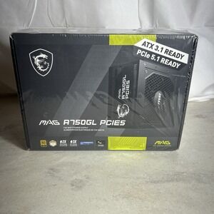 MSI MAG A750GL PCIE 5 750W ATX 3.1 Full Modular 80+ Gold Gaming Power Supply